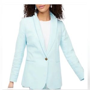 J. Crew NWT Linen-cotton blend Holland blazer